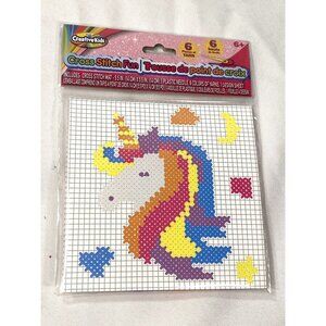 creative kids cross stitch craft kit 5.5X5.5 inch UNICORN